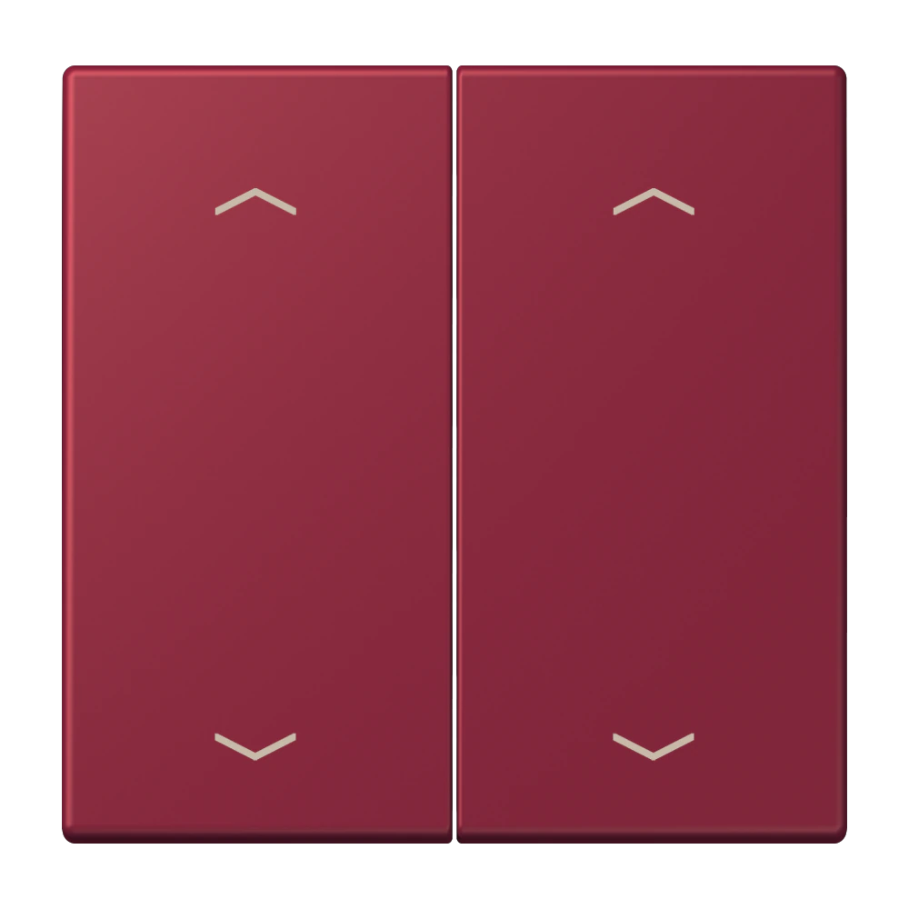 Rocker with arrow symbols for KNX push-button 2-gang — JUNG LS 990 Le Corbusier, le corbusier 255, art. LC102P255