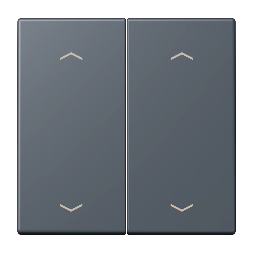 Rocker with arrow symbols for KNX push-button 2-gang — JUNG LS 990 Le Corbusier, le corbusier 262, art. LC102P262