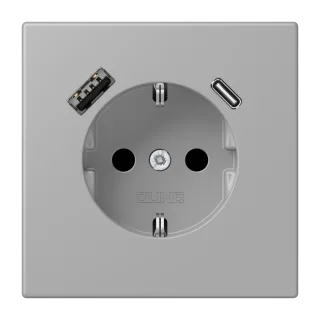 SCHUKO-розетка · защита от детей · пружинные зажимы · USB-зарядка