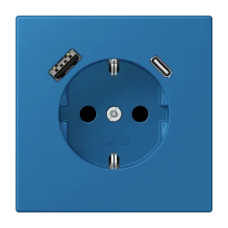 SCHUKO-розетка · защита от детей · пружинные зажимы · USB-зарядка