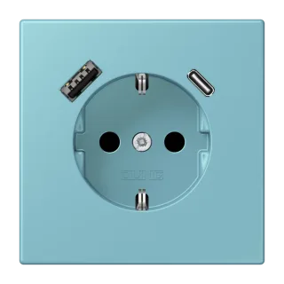 SCHUKO-розетка · защита от детей · пружинные зажимы · USB-зарядка