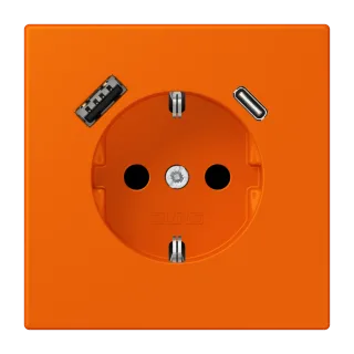 SCHUKO-розетка · защита от детей · пружинные зажимы · USB-зарядка