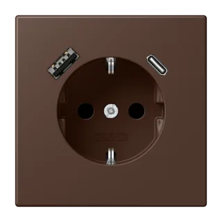 SCHUKO-розетка · защита от детей · пружинные зажимы · USB-зарядка