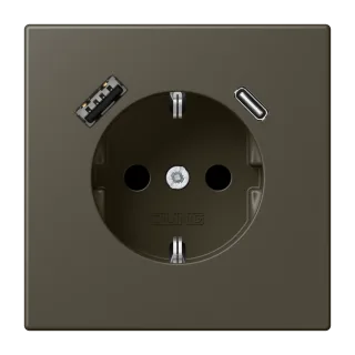 SCHUKO-розетка · защита от детей · пружинные зажимы · USB-зарядка