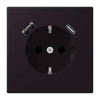 SCHUKO-розетка · защита от детей · пружинные зажимы · USB-зарядка
