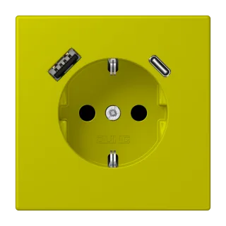 SCHUKO-розетка · защита от детей · пружинные зажимы · USB-зарядка