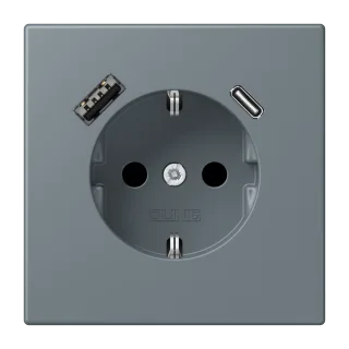 SCHUKO-розетка · защита от детей · пружинные зажимы · USB-зарядка