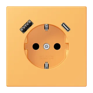 SCHUKO-розетка · защита от детей · пружинные зажимы · USB-зарядка