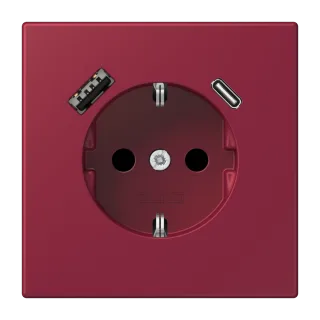 SCHUKO-розетка · защита от детей · пружинные зажимы · USB-зарядка