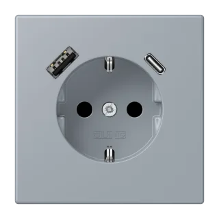 SCHUKO-розетка · защита от детей · пружинные зажимы · USB-зарядка