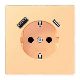 SCHUKO-розетка · защита от детей · пружинные зажимы · USB-зарядка