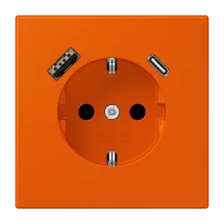 SCHUKO-розетка · защита от детей · пружинные зажимы · USB-зарядка