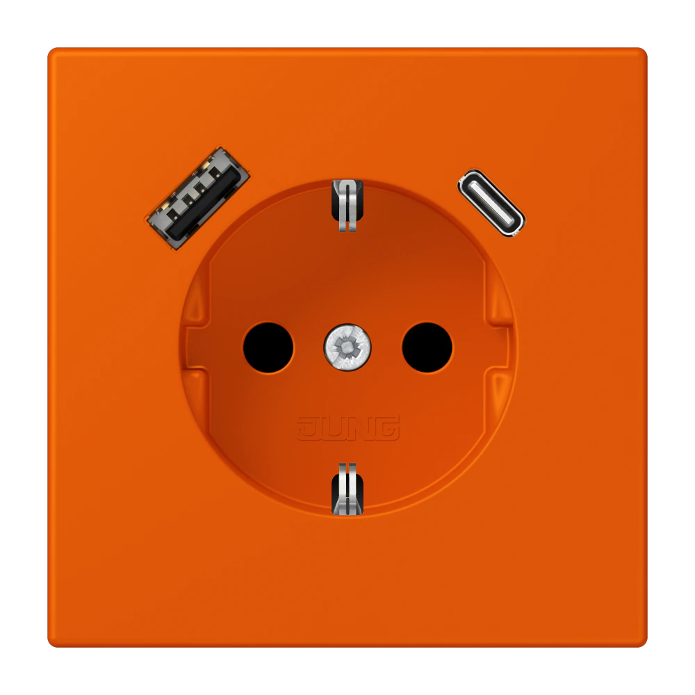 SCHUKO® socket with USB charger — JUNG LS 990 Le Corbusier, le corbusier 260, art. LC1520-15CA260