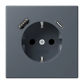 SCHUKO-розетка · защита от детей · пружинные зажимы · USB-зарядка
