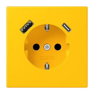 SCHUKO-розетка · защита от детей · пружинные зажимы · USB-зарядка