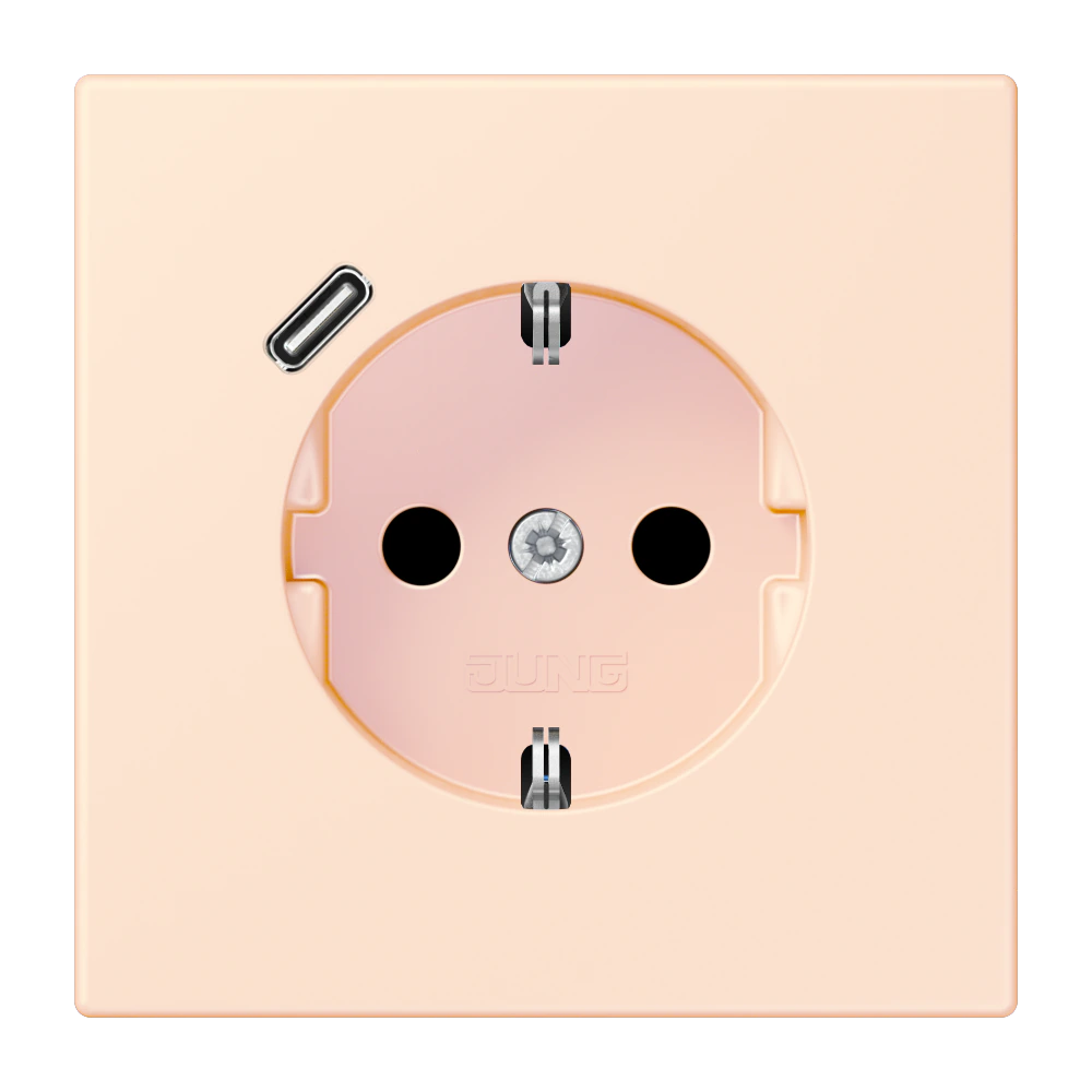 SCHUKO® socket with USB charger — JUNG LS 990 Le Corbusier, le corbusier 226, art. LC1520-18C226