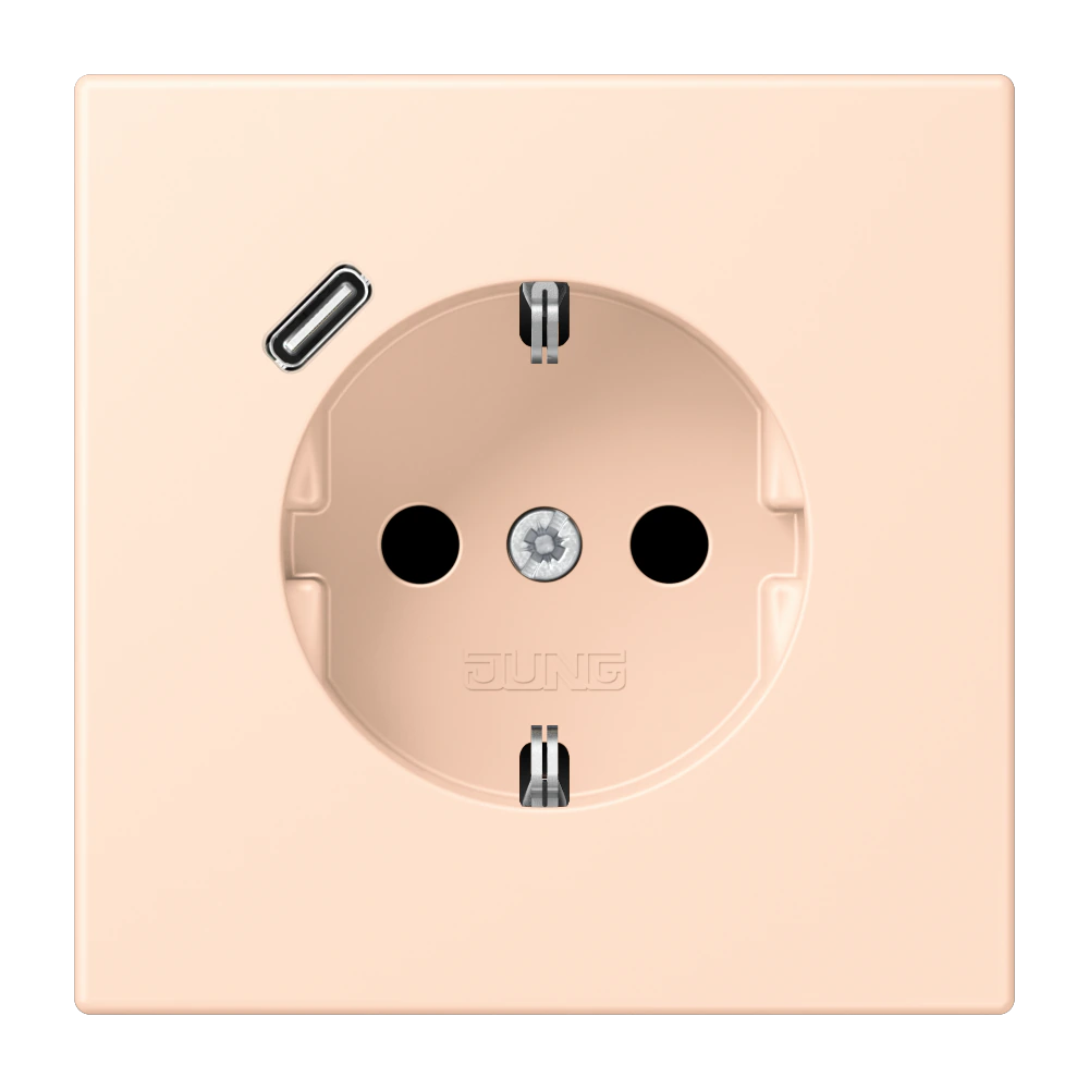 SCHUKO® socket with USB charger — JUNG LS 990 Le Corbusier, le corbusier 228, art. LC1520-18C228