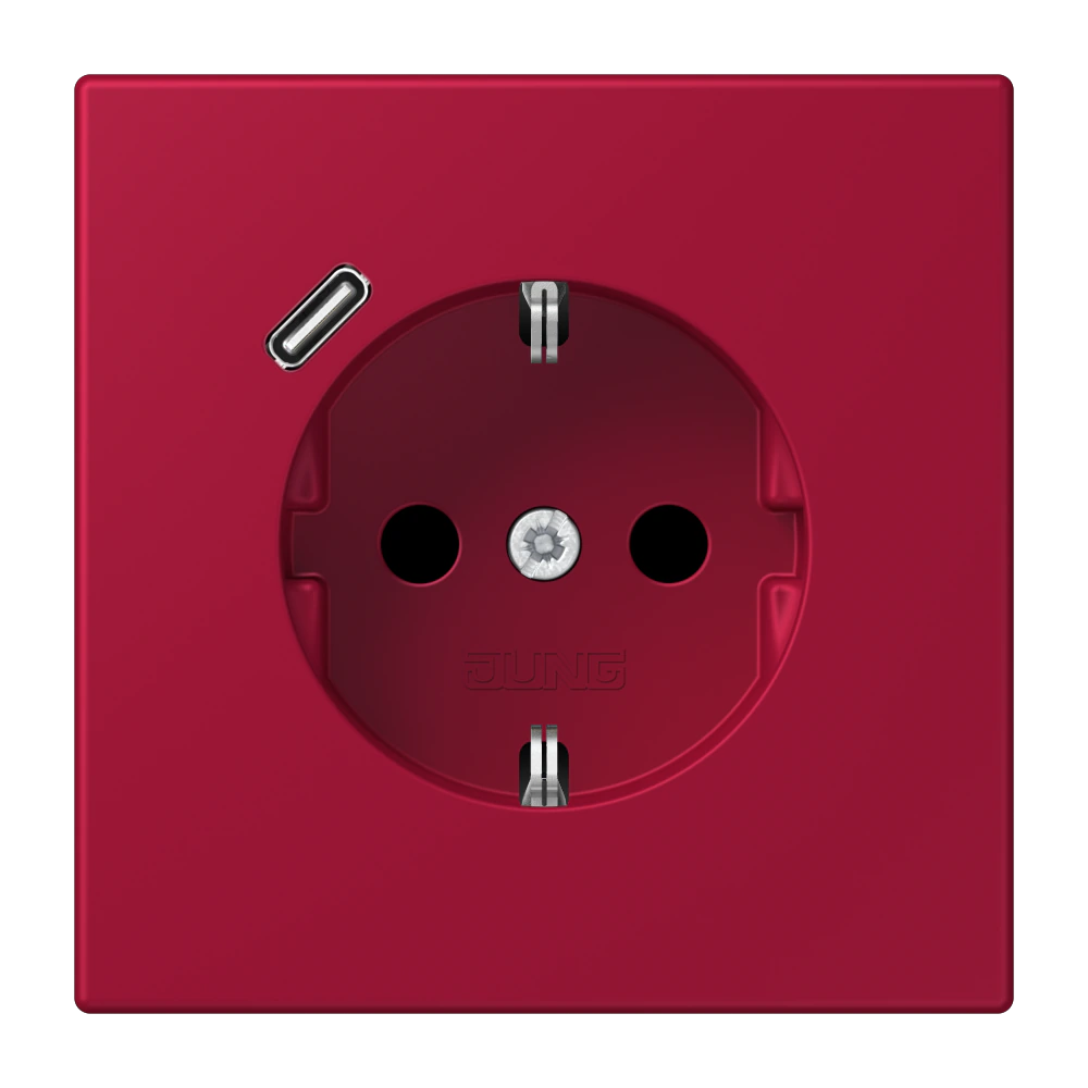 SCHUKO® socket with USB charger — JUNG LS 990 Le Corbusier, le corbusier 229, art. LC1520-18C229