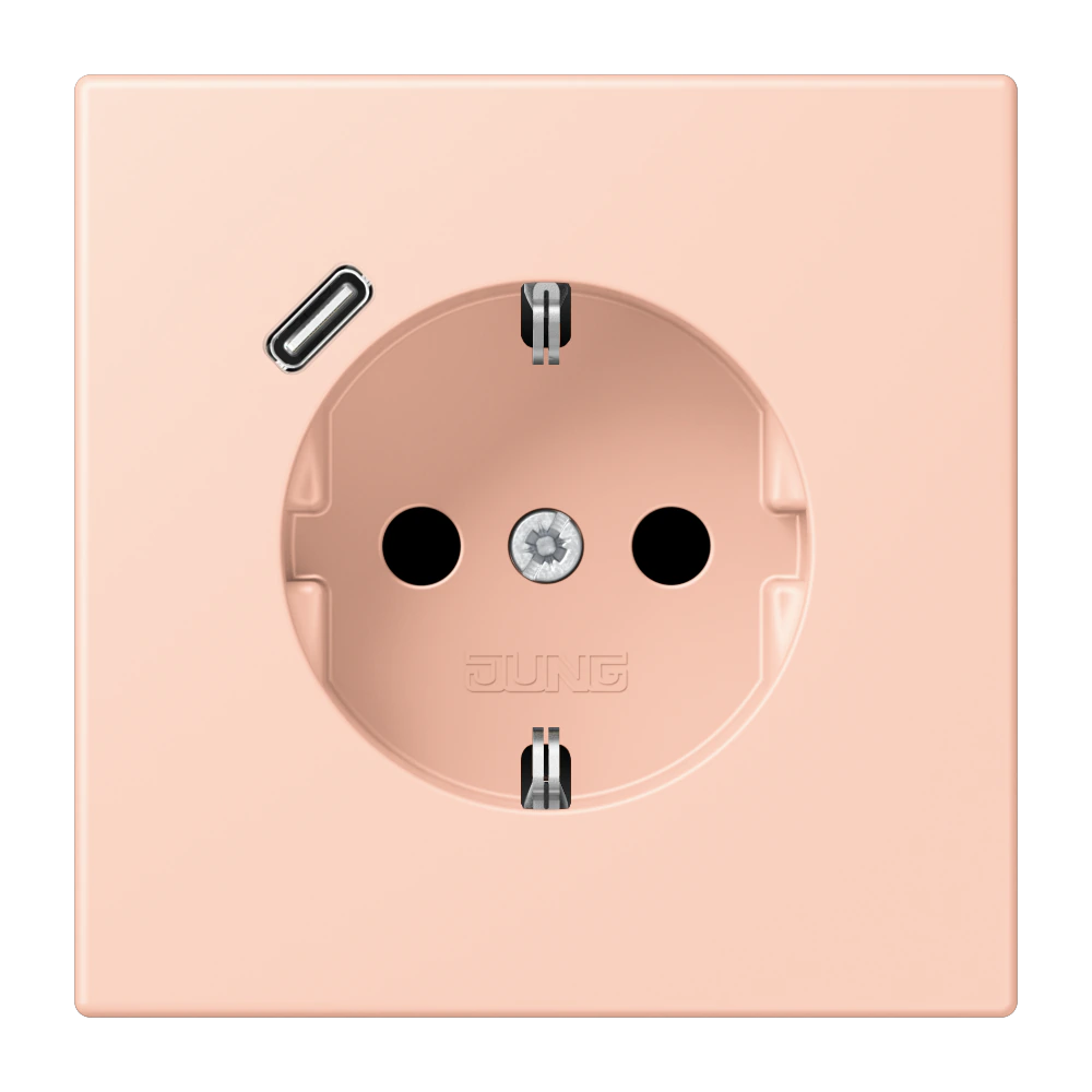 SCHUKO® socket with USB charger — JUNG LS 990 Le Corbusier, le corbusier 234, art. LC1520-18C234