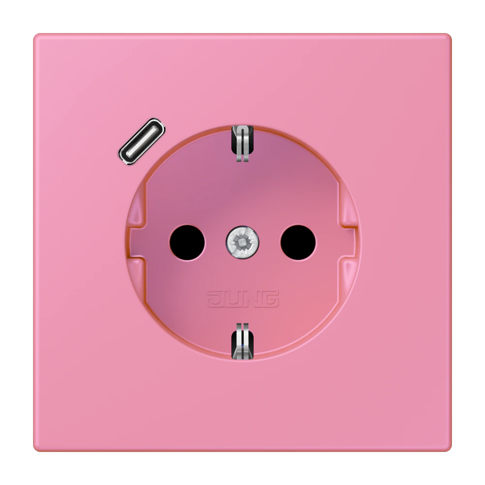SCHUKO® socket with USB charger — JUNG LS 990 Le Corbusier, le corbusier 246, art. LC1520-18C246