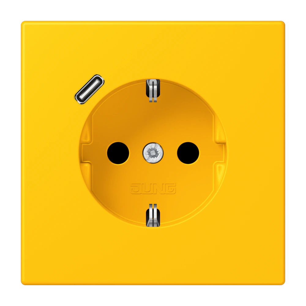 SCHUKO® socket with USB charger — JUNG LS 990 Le Corbusier, le corbusier 263, art. LC1520-18C263