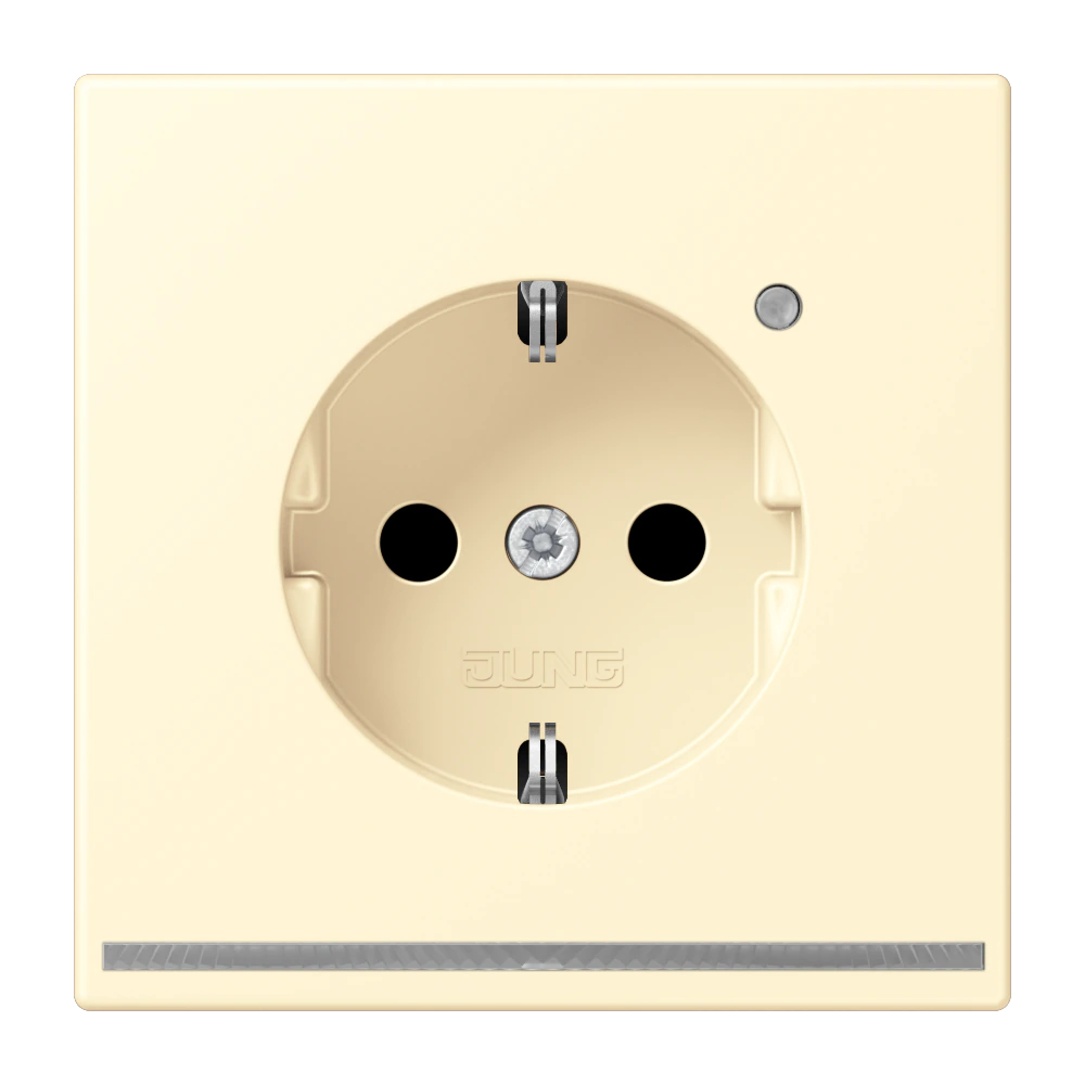 SCHUKO®-розетка с ориентационной светодиодной подсветкой — JUNG LS 990 Le Corbusier, Blanc, арт. LC1520-OLNW201