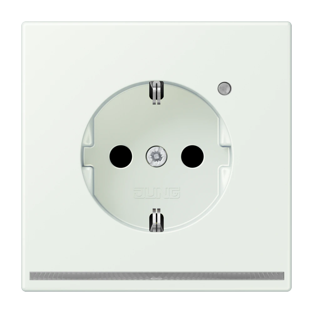 SCHUKO®-розетка с ориентационной светодиодной подсветкой — JUNG LS 990 Le Corbusier, Outremer Gris, арт. LC1520-OLNW210
