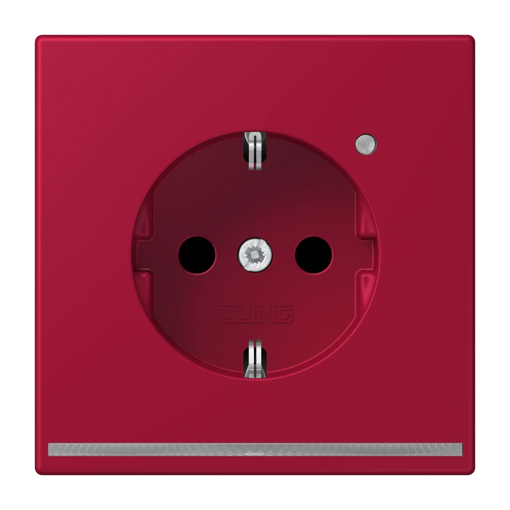 SCHUKO® socket with LED floor pilot light — JUNG LS 990 Le Corbusier, le corbusier 229, art. LC1520-OLNW229