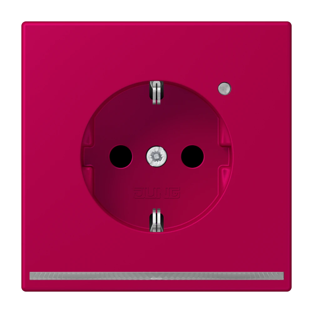 SCHUKO® socket with LED floor pilot light — JUNG LS 990 Le Corbusier, le corbusier 230, art. LC1520-OLNW230