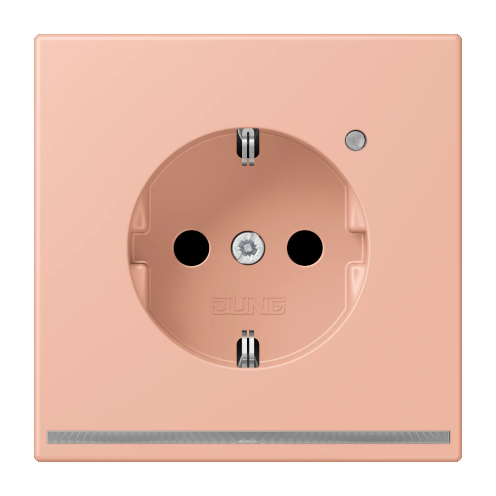 SCHUKO® socket with LED floor pilot light — JUNG LS 990 Le Corbusier, le corbusier 231, art. LC1520-OLNW231