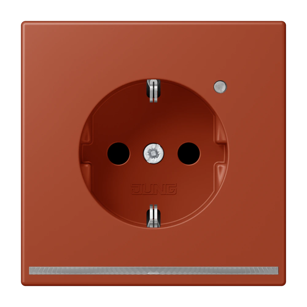 SCHUKO® socket with LED floor pilot light — JUNG LS 990 Le Corbusier, le corbusier 232, art. LC1520-OLNW232
