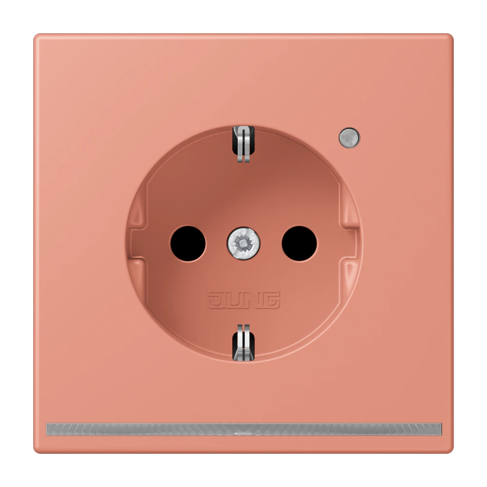 SCHUKO® socket with LED floor pilot light — JUNG LS 990 Le Corbusier, le corbusier 233, art. LC1520-OLNW233