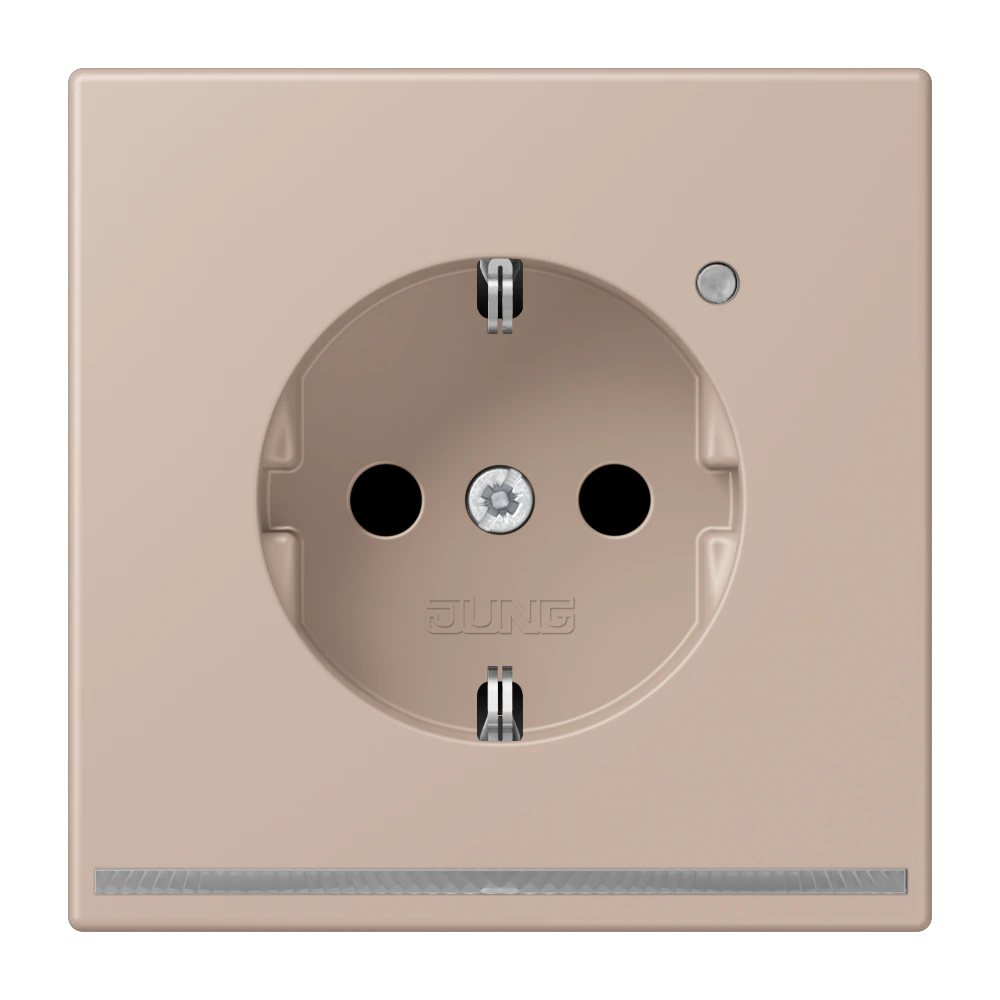 SCHUKO®-розетка с ориентационной светодиодной подсветкой — JUNG LS 990 Le Corbusier, le corbusier 240, арт. LC1520-OLNW240
