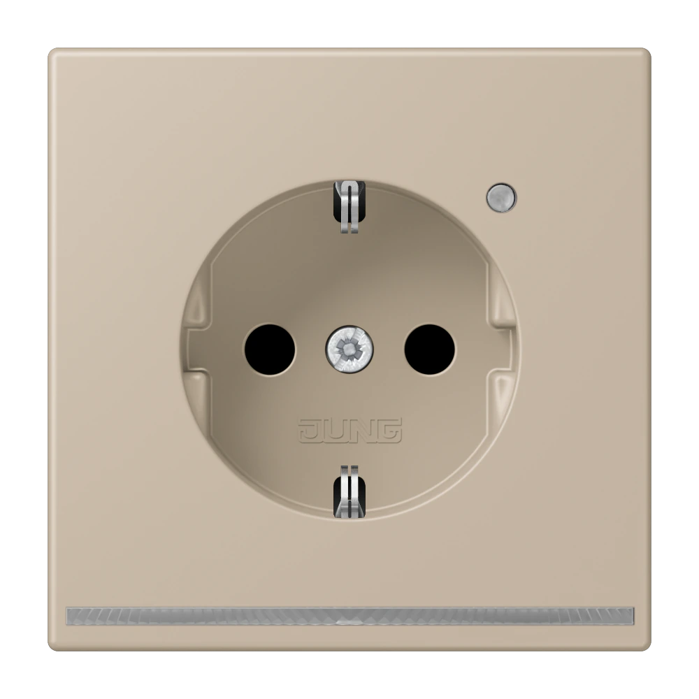 SCHUKO®-розетка с ориентационной светодиодной подсветкой — JUNG LS 990 Le Corbusier, le corbusier 243, арт. LC1520-OLNW243