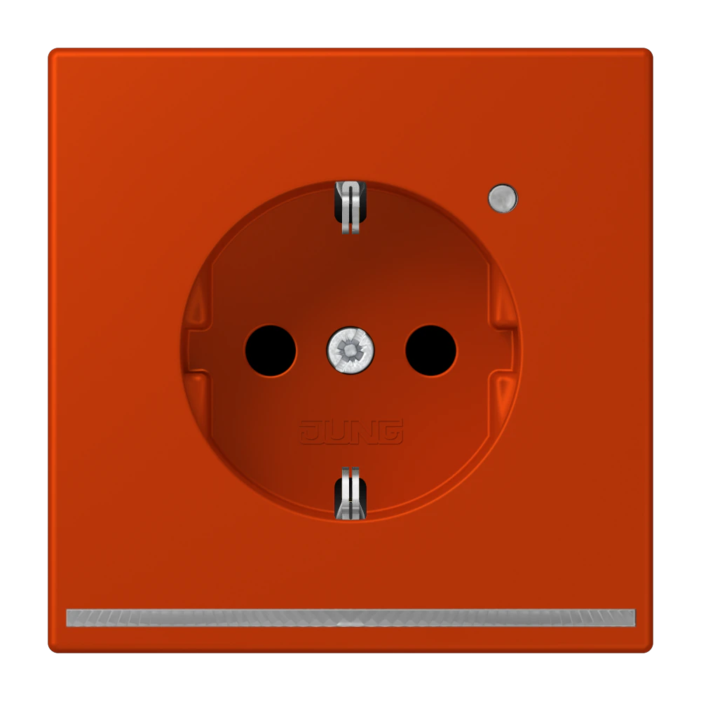 SCHUKO® socket with LED floor pilot light — JUNG LS 990 Le Corbusier, le corbusier 244, art. LC1520-OLNW244