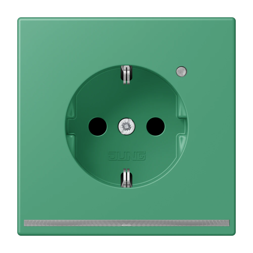 SCHUKO®-розетка с ориентационной светодиодной подсветкой — JUNG LS 990 Le Corbusier, le corbusier 250, арт. LC1520-OLNW250