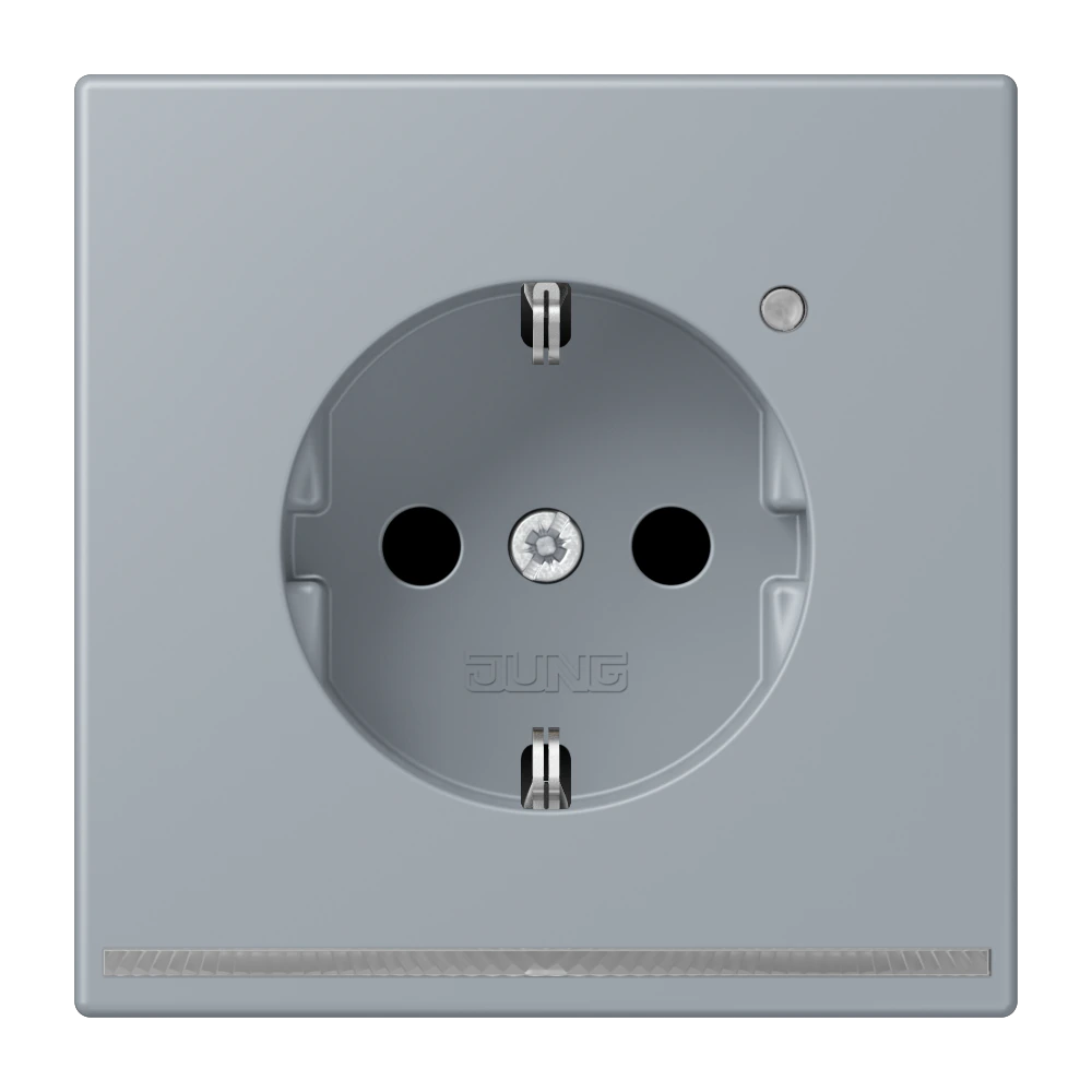 SCHUKO® socket with LED floor pilot light — JUNG LS 990 Le Corbusier, le corbusier 257, art. LC1520-OLNW257
