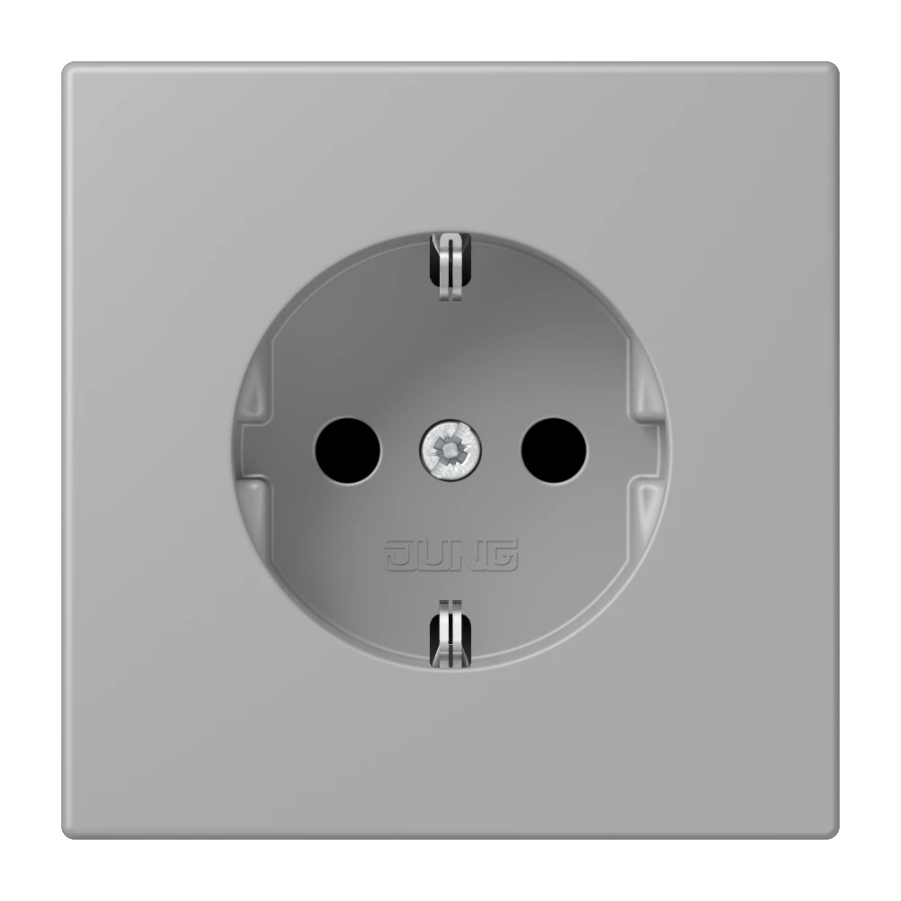 SCHUKO®-розетка — JUNG LS 990 Le Corbusier, Gris Moyen, арт. LC1520204