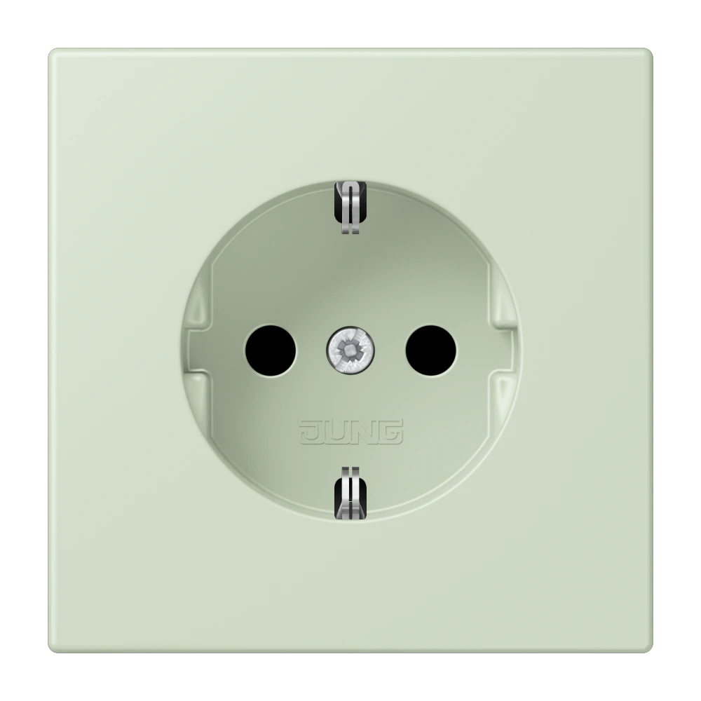 SCHUKO®-розетка — JUNG LS 990 Le Corbusier, Vert Anglâis Pale, арт. LC1520218