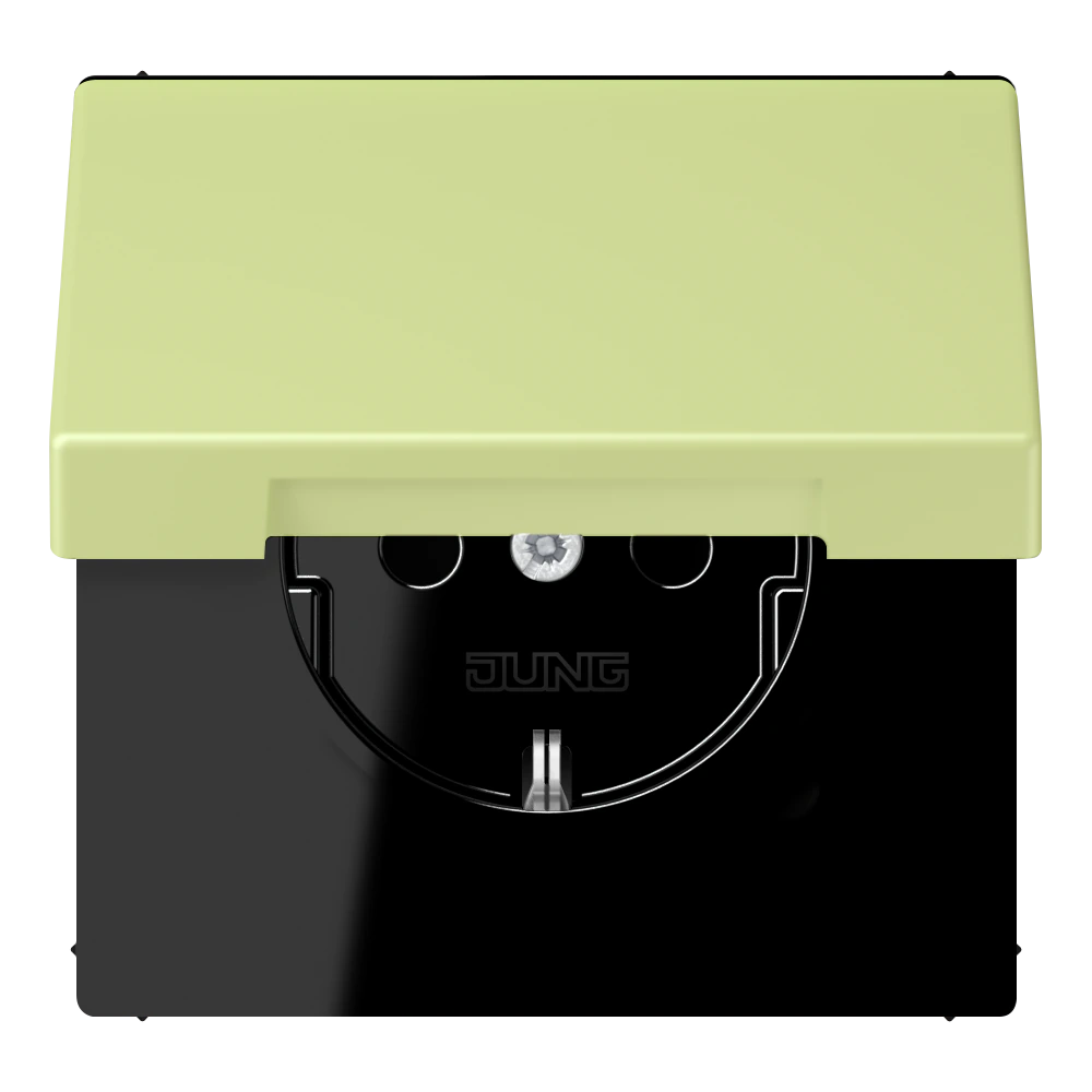 SCHUKO®-розетка с откидной крышкой — JUNG LS 990 Le Corbusier, le corbusier 222, арт. LC1520BFKL222