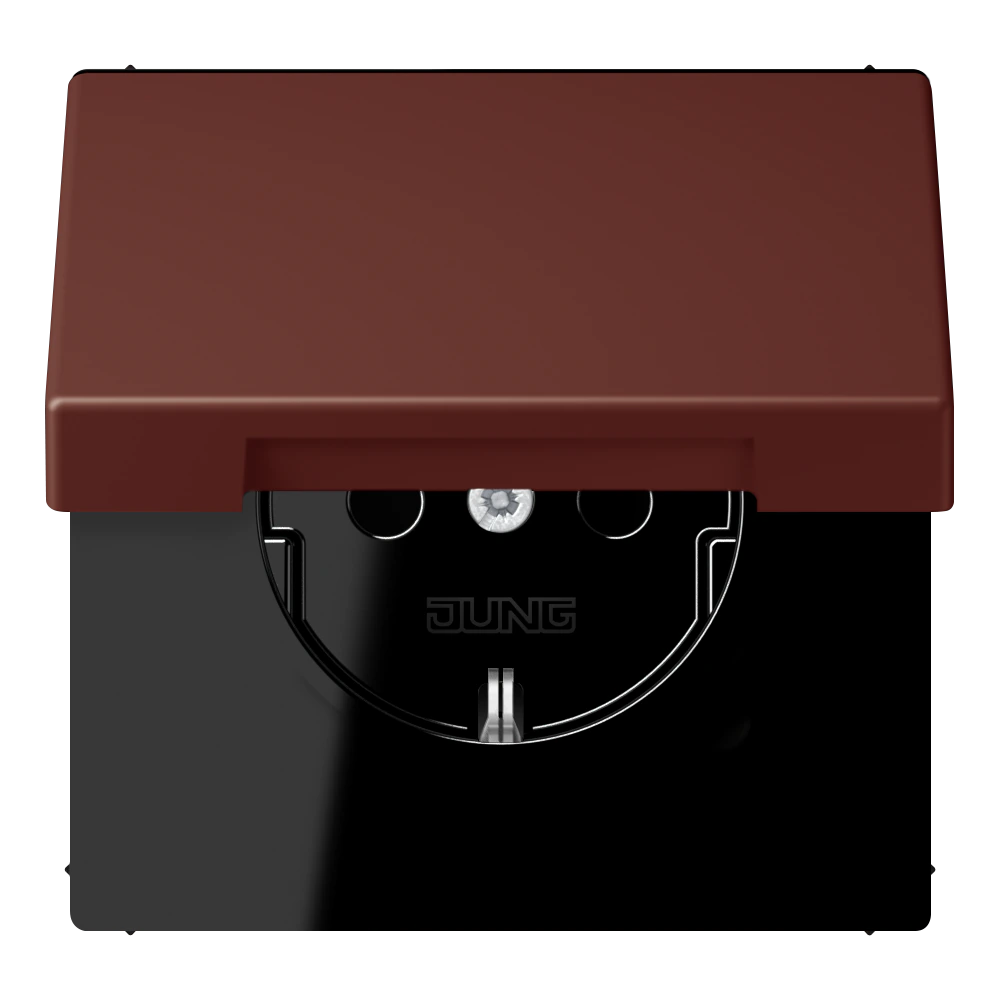 SCHUKO®-розетка с откидной крышкой — JUNG LS 990 Le Corbusier, le corbusier 235, арт. LC1520BFKL235