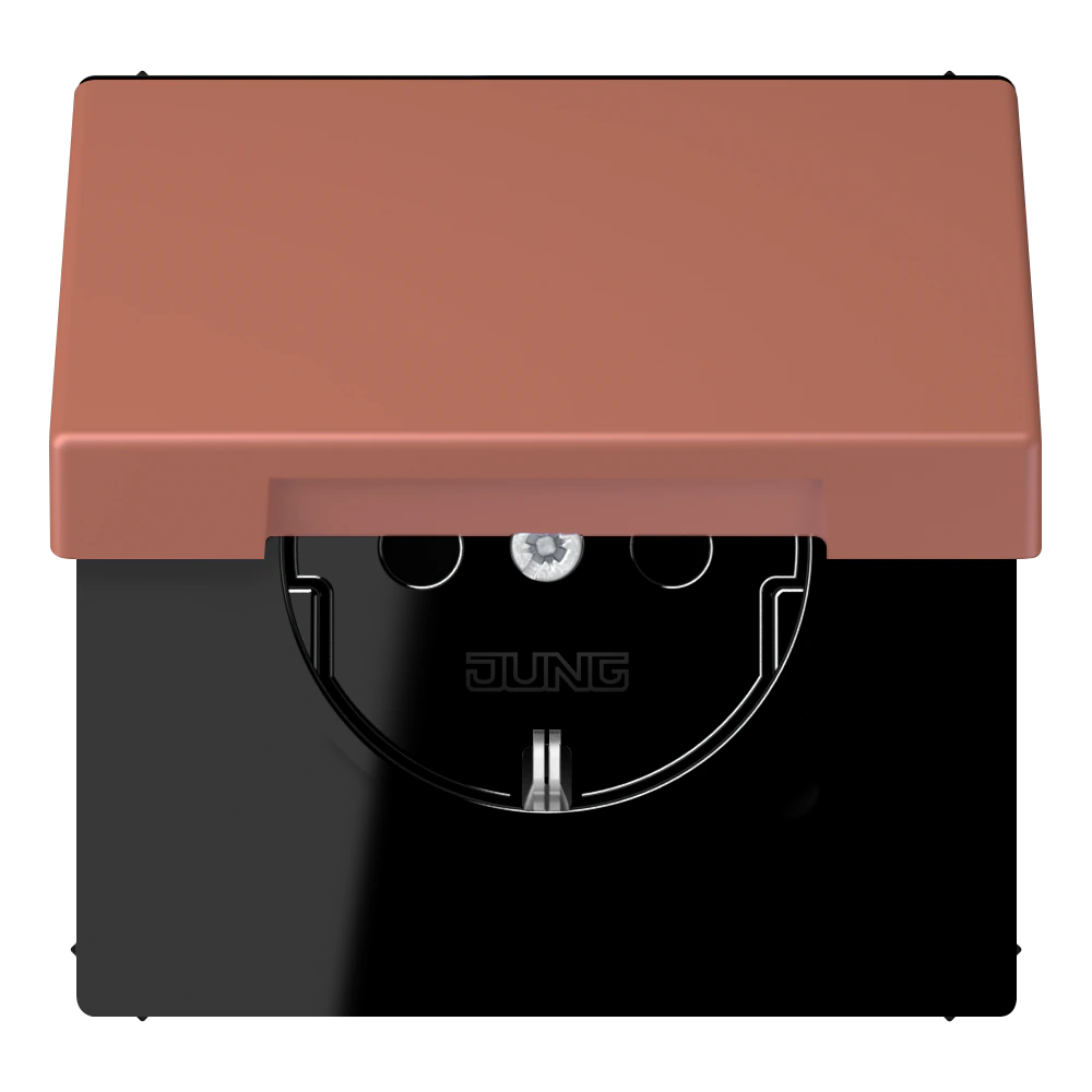 SCHUKO® socket with hinged lid — JUNG LS 990 Le Corbusier, le corbusier 236, art. LC1520BFKL236