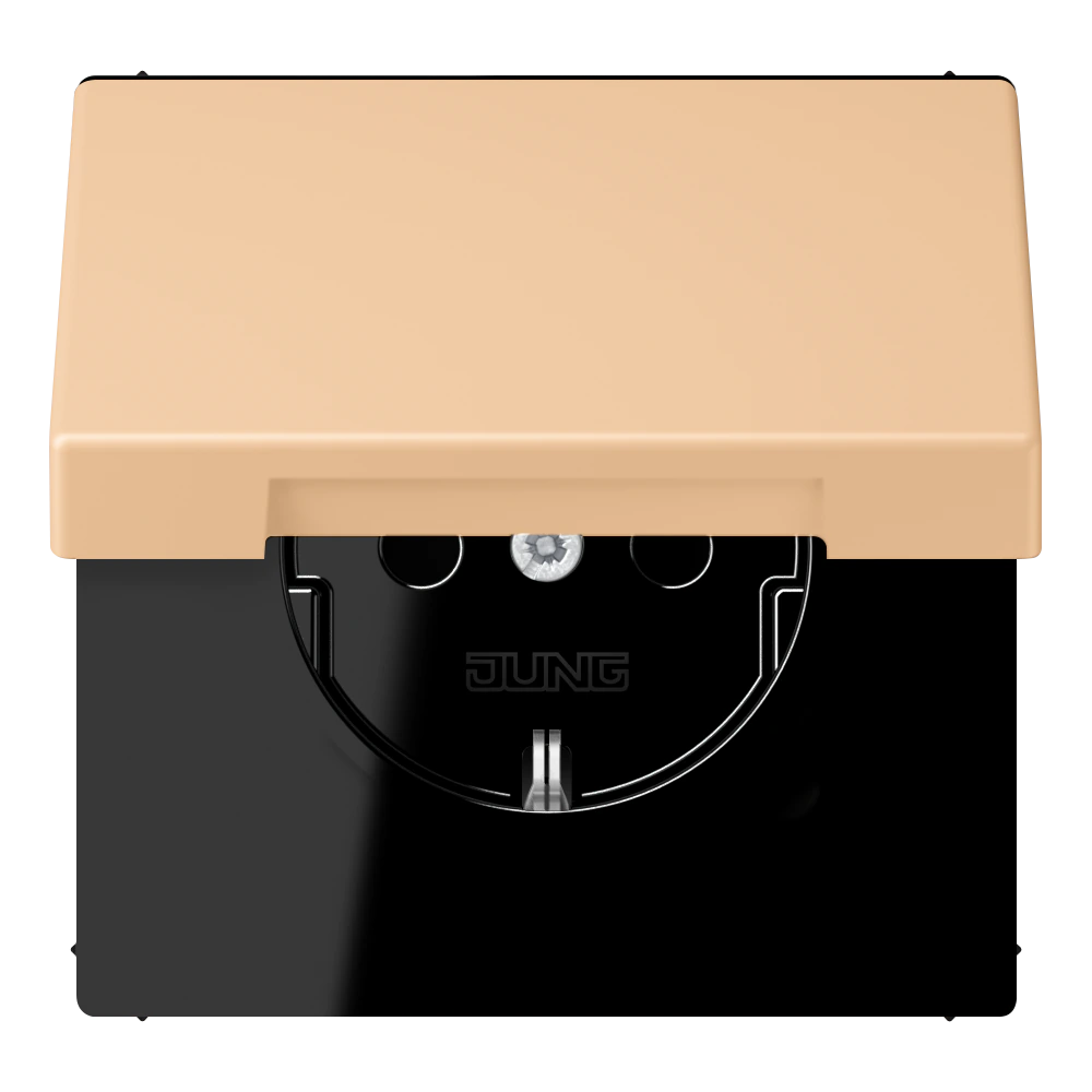 SCHUKO®-розетка с откидной крышкой — JUNG LS 990 Le Corbusier, le corbusier 237, арт. LC1520BFKL237