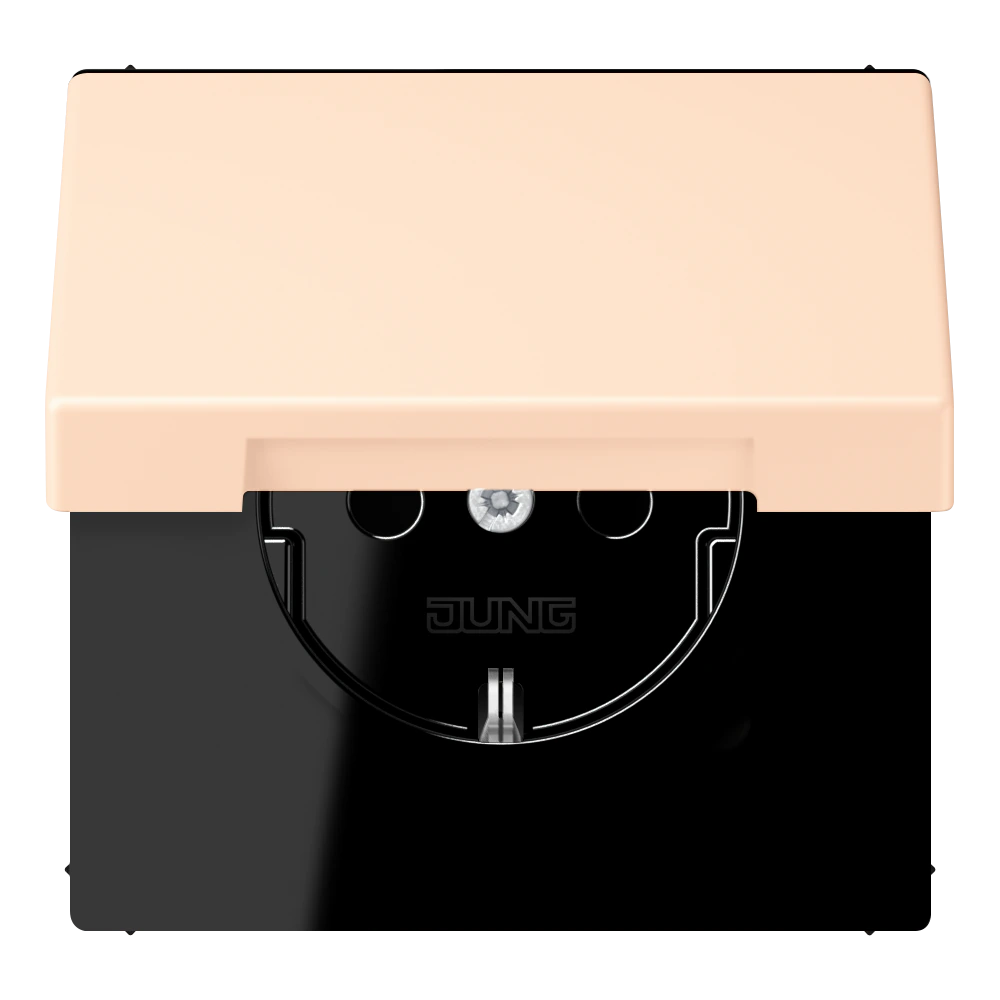 SCHUKO®-розетка с откидной крышкой — JUNG LS 990 Le Corbusier, le corbusier 238, арт. LC1520BFKL238