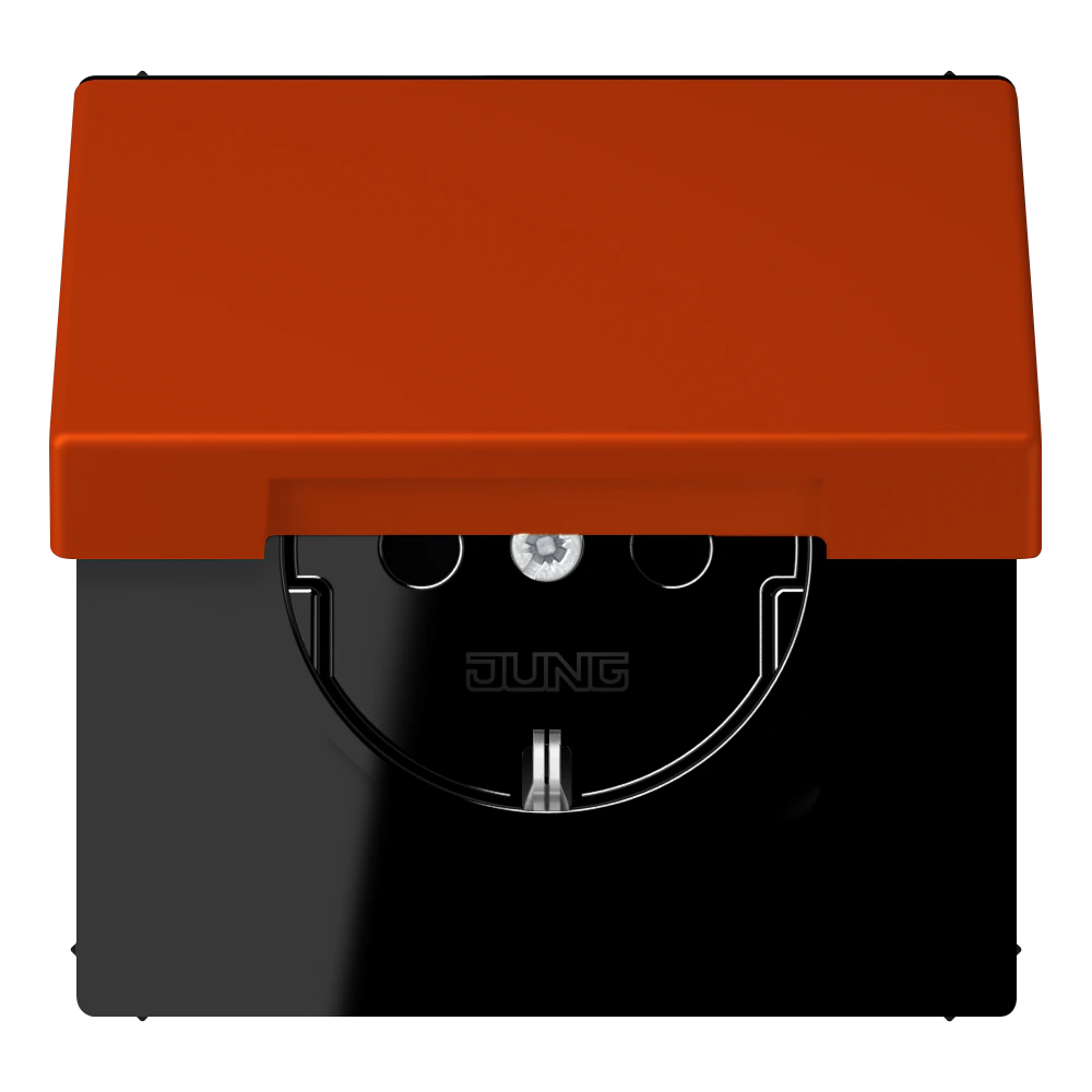 SCHUKO®-розетка с откидной крышкой — JUNG LS 990 Le Corbusier, le corbusier 244, арт. LC1520BFKL244