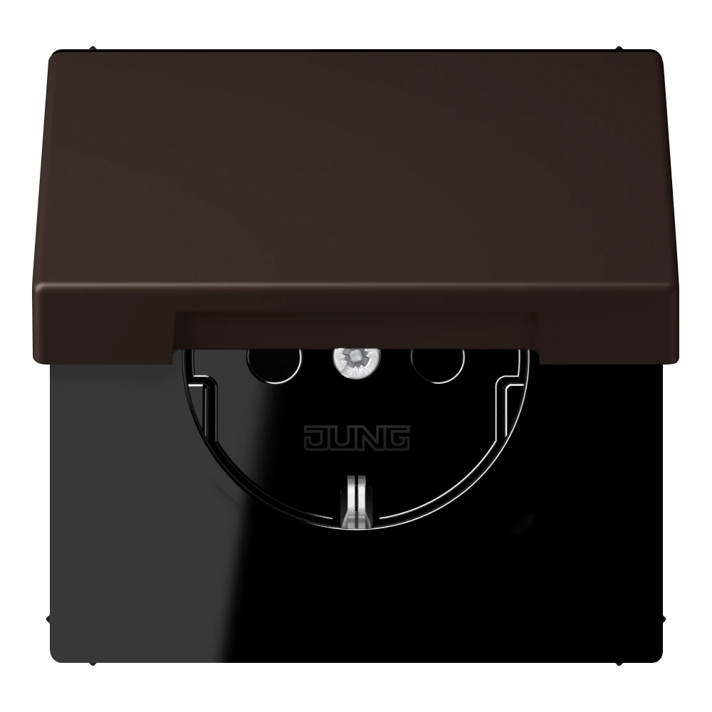 SCHUKO®-розетка с откидной крышкой — JUNG LS 990 Le Corbusier, le corbusier 252, арт. LC1520BFKL252