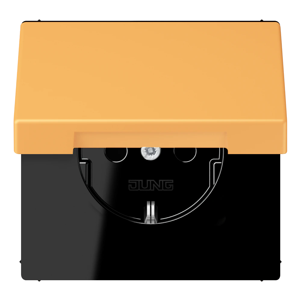 SCHUKO®-розетка с откидной крышкой — JUNG LS 990 Le Corbusier, le corbusier 254, арт. LC1520BFKL254