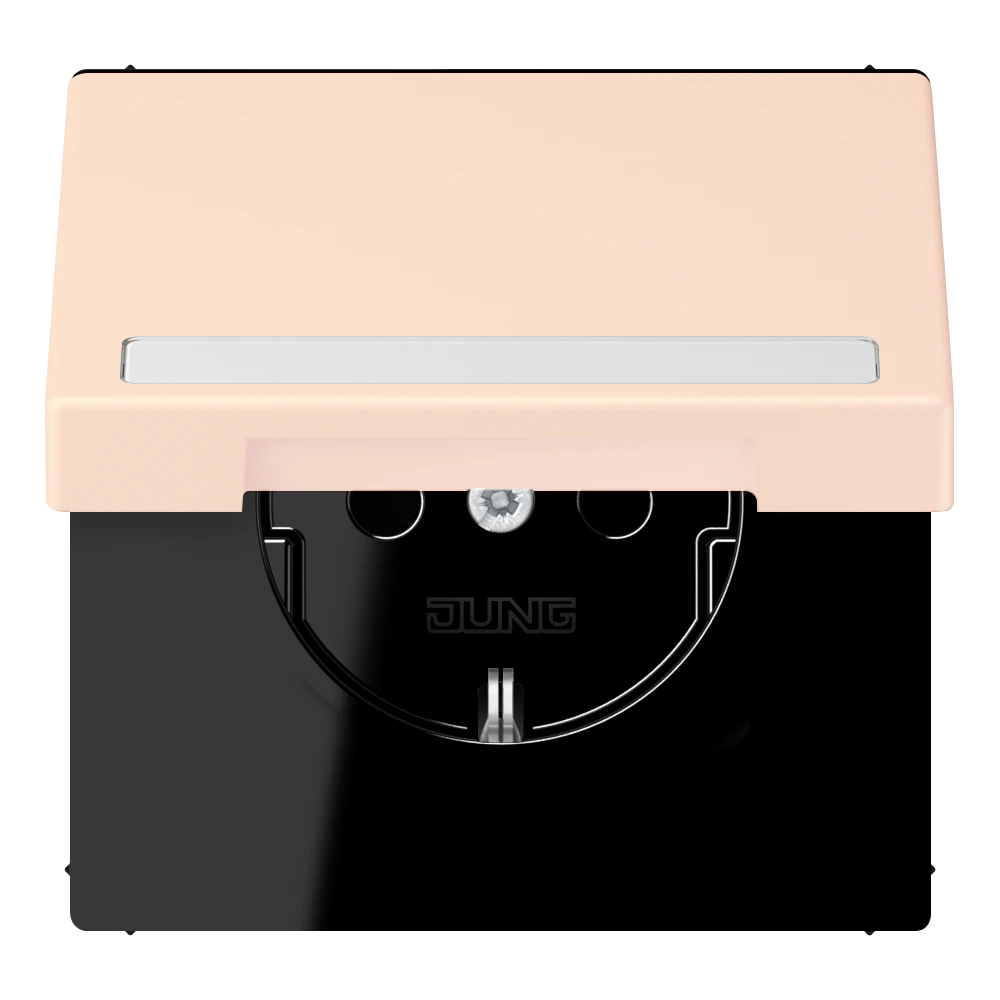 SCHUKO® socket with hinged lid and inscription field — JUNG LS 990 Le Corbusier, le corbusier 226, art. LC1520BFNAKL226