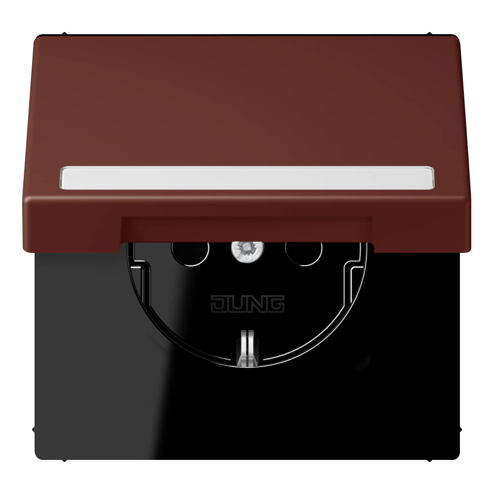 SCHUKO® socket with hinged lid and inscription field — JUNG LS 990 Le Corbusier, le corbusier 235, art. LC1520BFNAKL235