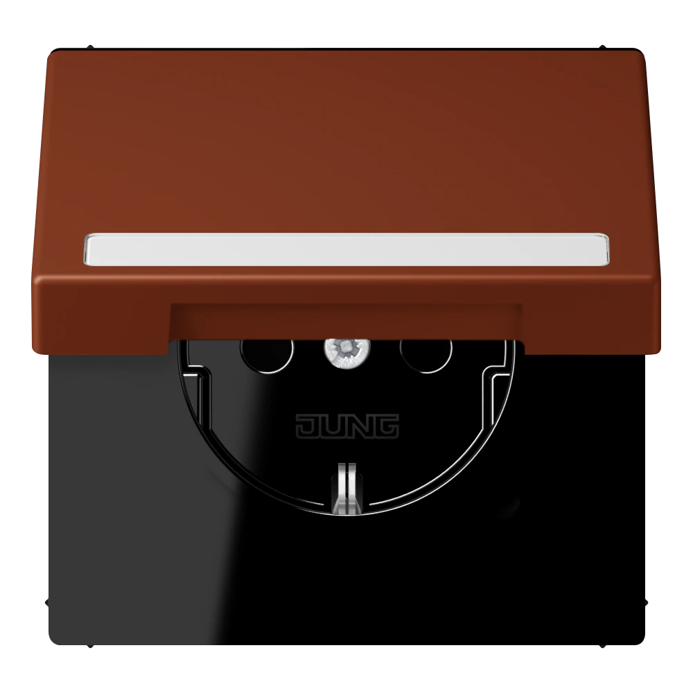 SCHUKO® socket with hinged lid and inscription field — JUNG LS 990 Le Corbusier, le corbusier 247, art. LC1520BFNAKL247